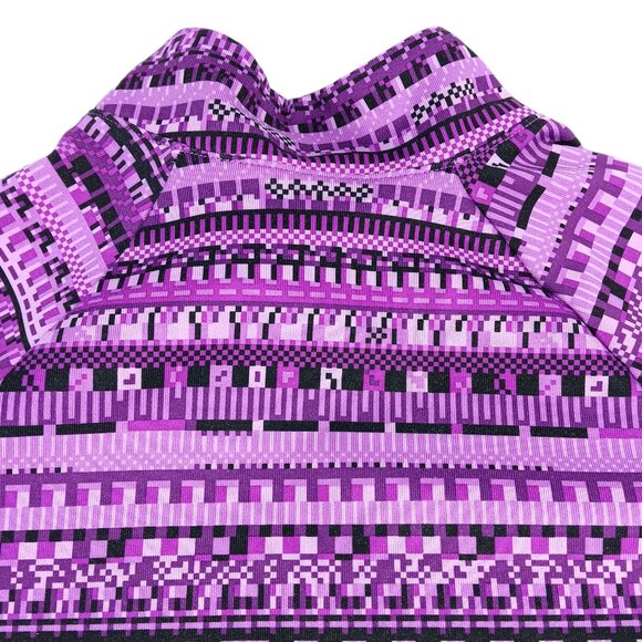 NIKE PRO-Dri-Fit Girl's Long Sleeve Side Neck 1/4 Zip Top-SIZE SMALL-Purple-Kids - Picture 12 of 14